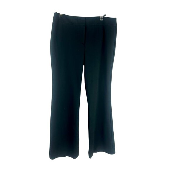 Talbots Stretch Bootcut Pants Women 8 Petite Black Ponte Work Minimal Classic - Picture 1 of 7